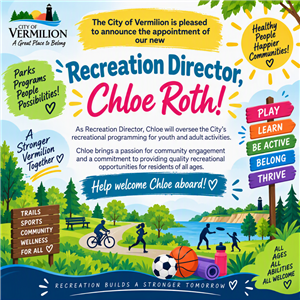 City of Vermilion's new Recreation Director 